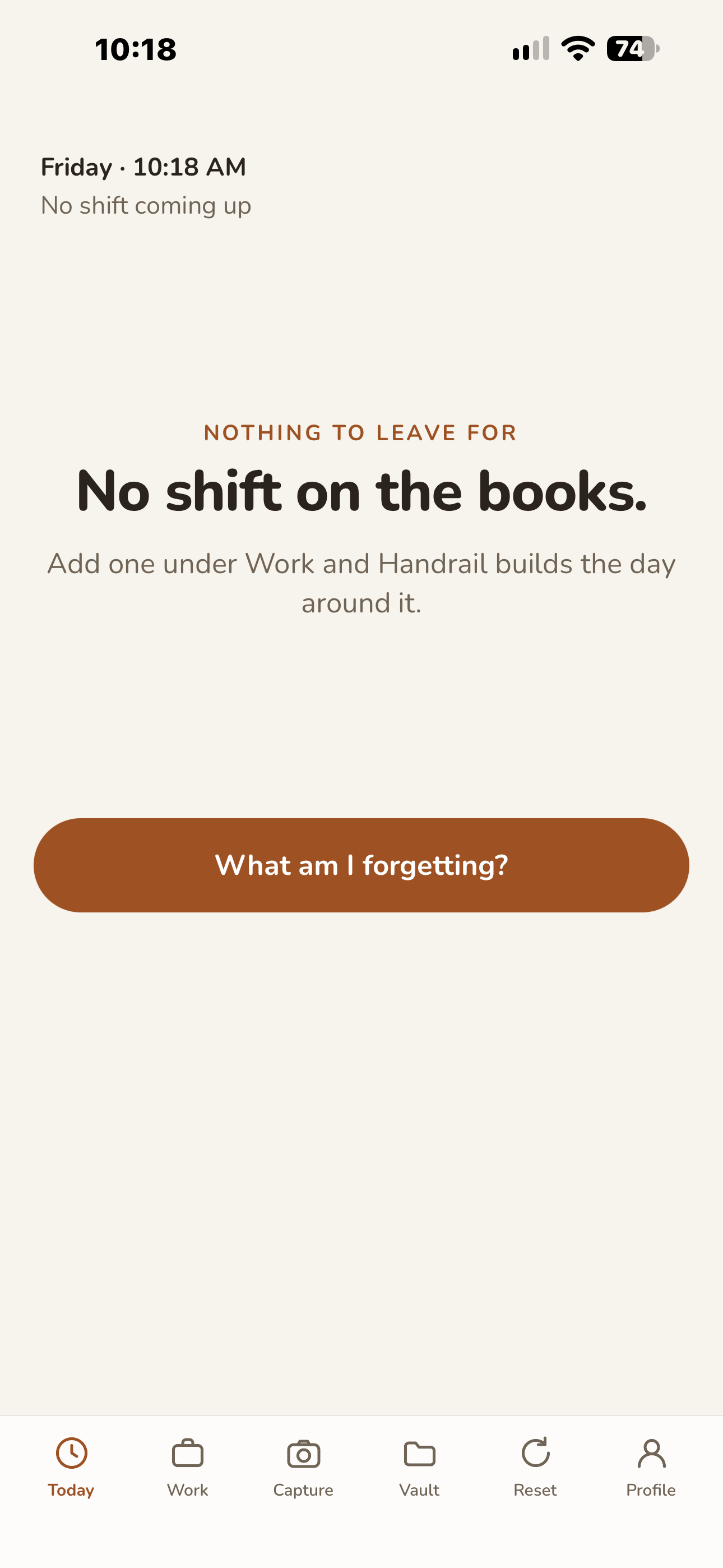 Handrail iOS app preview